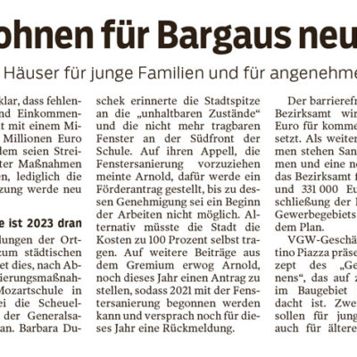 Generationenwohnen für Bargaus neues Baugebiet