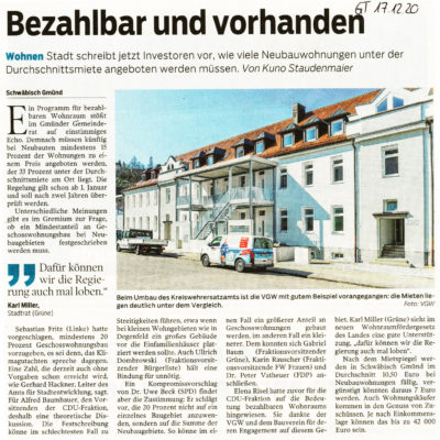 Bezahlbar und vorhanden