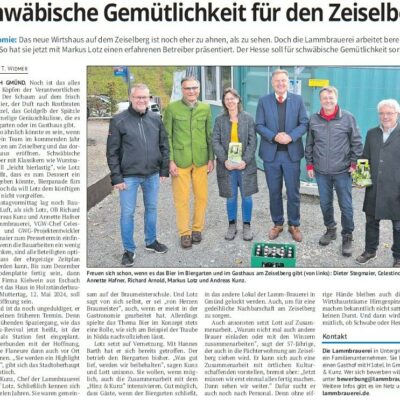 Schwäbische Gemütlichkeit für den Zeiselberg