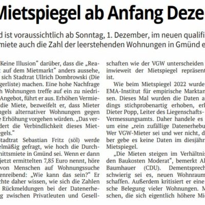 Mietspiegel – Schwäbisch Gmünd