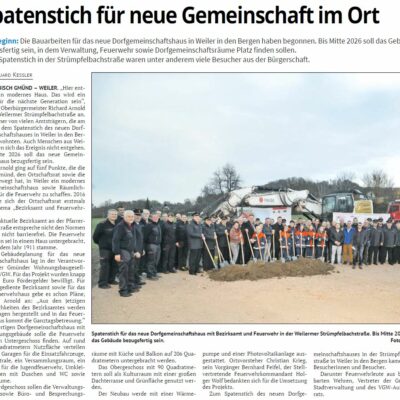 Spatenstich – Weiler i.d.B.
