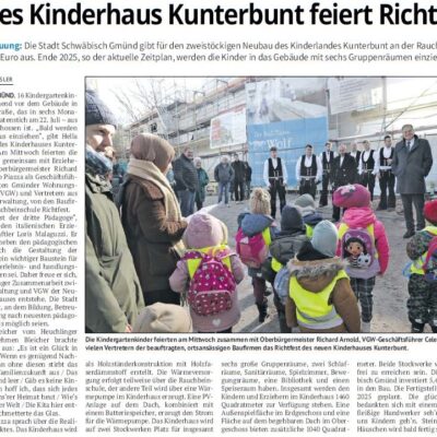 Richtfest – Kinderhaus Kunterbunt